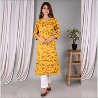 Rayon Kurti With Hand Work
