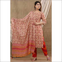 Ladies Printed Fancy Pant Suit