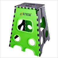 Plastic Folding Step Stool - Ppcp Plastic, 20 Inch Height, 29 Cm Seat Width, Blue, Red, Pink, Brown, Orange | Modern Design, Foldable, Easy To Carry, Indoor & Outdoor Usage