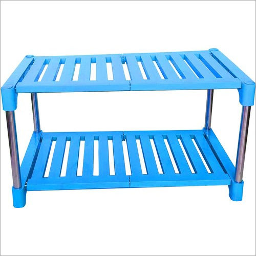 2 Tier Plastic and Steel Rack