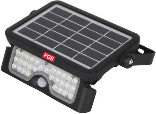 Black Fos Rechargeable Solar Led Flood Light 10W With Motion Sensor