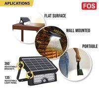 FOS Rechargeable Solar LED Flood Light 10W with Motion Sensor