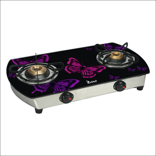 2 Burner Printed Glass Gas Stove