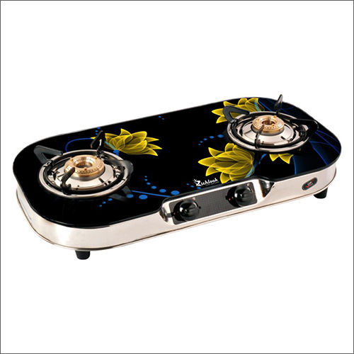 Manual 2 Burner Printed Glass  Gas Stove