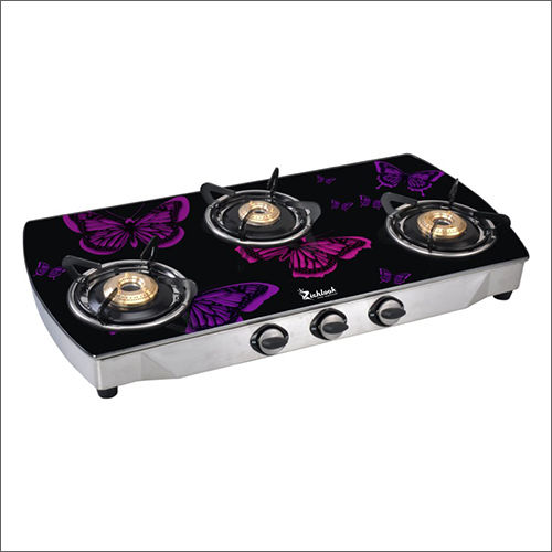 3 Burner Printed Digital Glass Gas Stove