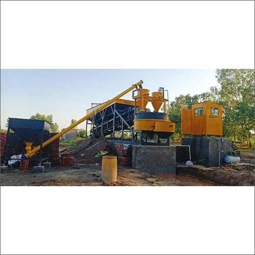 Inline Concrete Batching Plant - Metal Build, HMI Control System | Automatic Operation, Industrial Quality