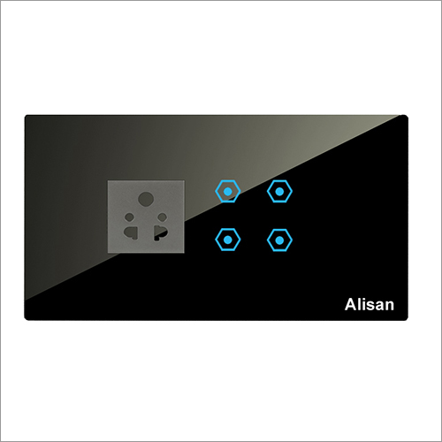 Black 4 Sw Switch Touch Panel