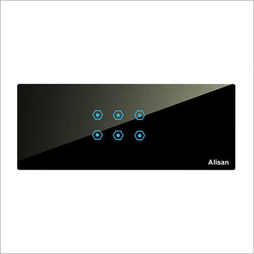 Black 6 Switch Touch Panel