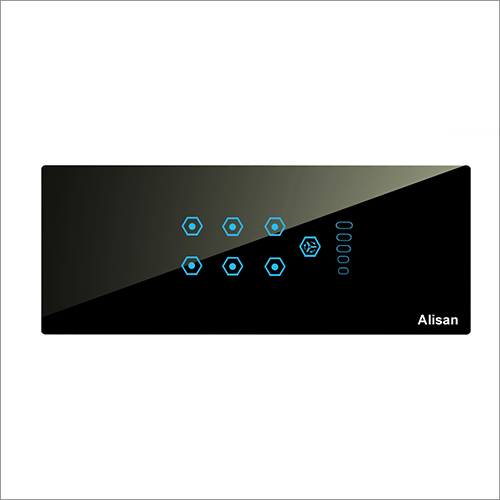 Black 6 1 Switch Touch Panel