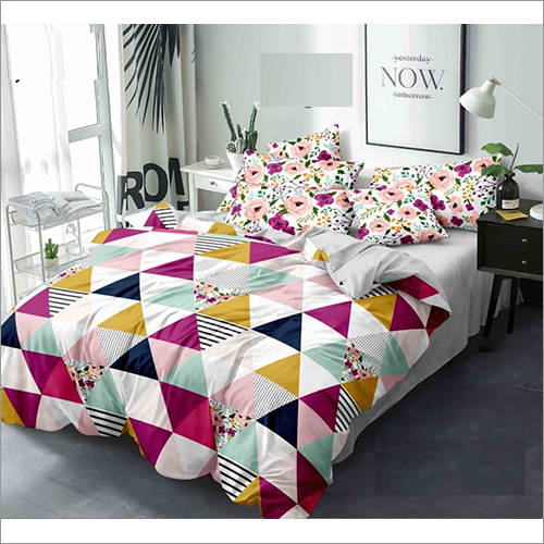 Polycotton Fancy Printed Double Bedsheet