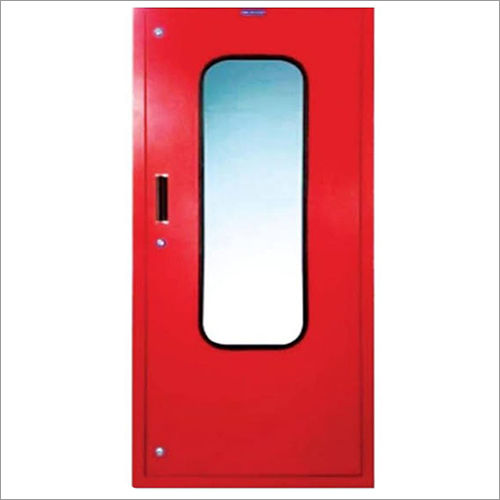 Single Door Fire Hose Box - Metal Construction, Red Color | Secured Lock for Enhanced Safety, Ideal for Industrial Use