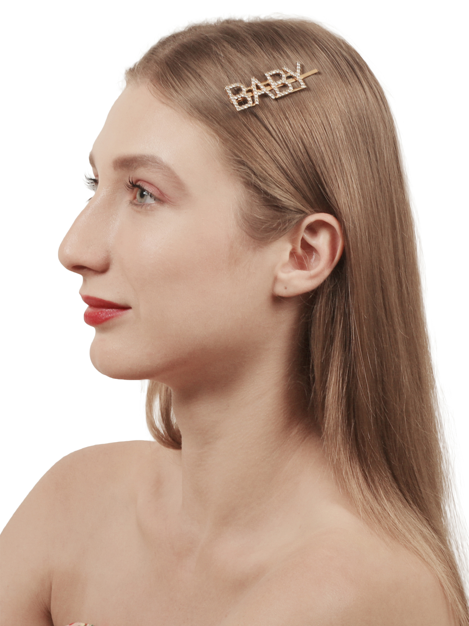 Vembley Stylish Golden Baby Word Hairclip For Women and Girls