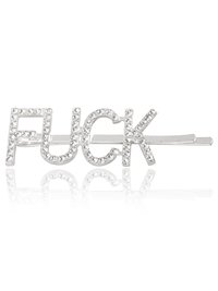 Vembley Charming Silver Word Hairclip For Women and Girls