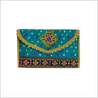 7x11 Inch Satin Moti Work Clutch