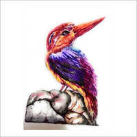 Abstract Kingfisher Bird Painting Size: Different Available