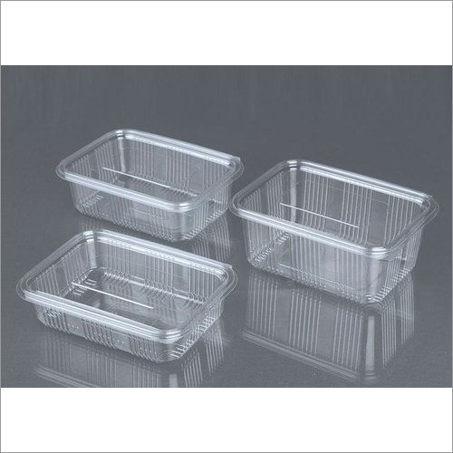 Disposable Pet Hinged Food Container + Lid - 120ml (Round) Transparent