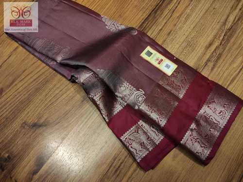 pure kanjivaram silk fancy saree with side budda