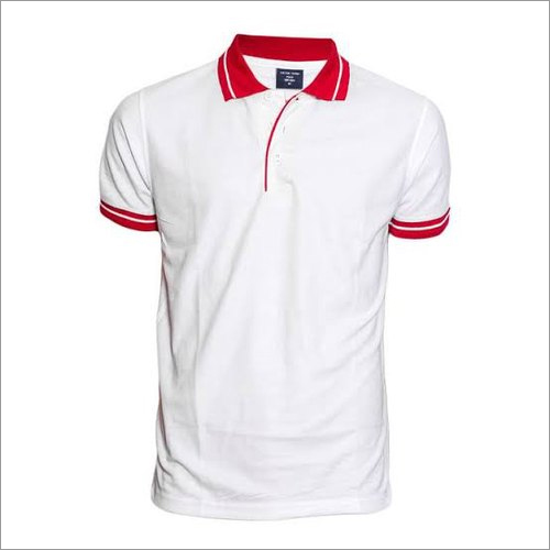 White and Red Corporate T shirt