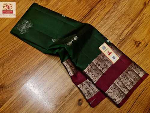 pure silk kanjivaram border fancy saree