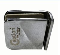 U Glass Connector - Stainless Steel, 45mm X 45mm X 3mm | Silver Color, Clean Surface Matt Finish, Ideal For Glass Door Fittings