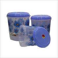 Plastic Printed Blue Storage Container Set