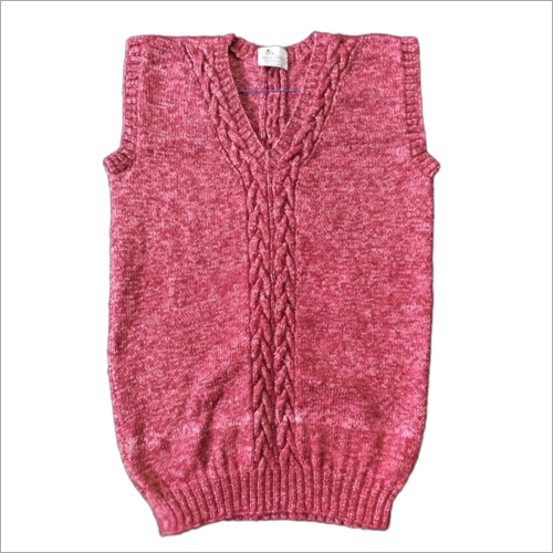 Handmade Mens Half Slevees Pink Sweater