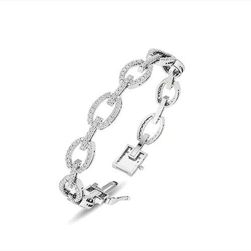 Fancy Diamond Bracelets In Natural Diamonds 14K White Gold