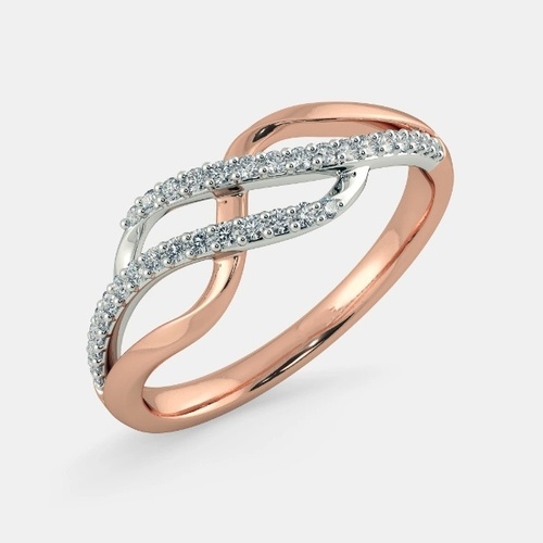 Diamond Bands In Natural Diamond In 14K White And Rose Gold 0.75 ct