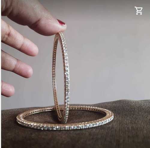 Real Diamond Single line bangles