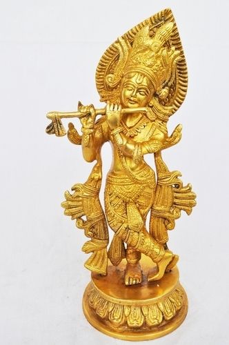 Krishna Statue Made in Brass Metal By Aakrati