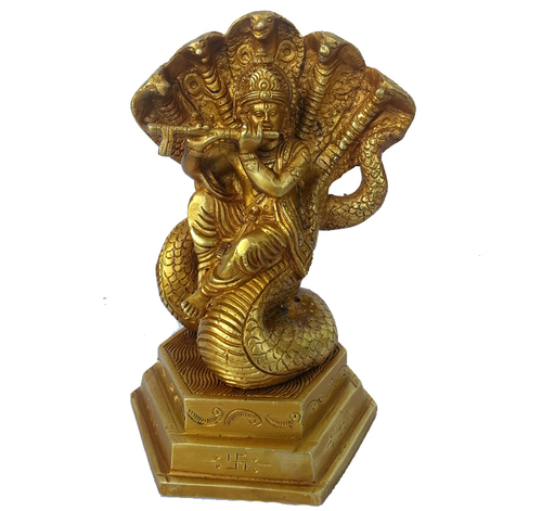 Brass metal made Lord Krishna beautiful statue