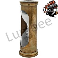 Antique Sand Timer Brass Wooden Base Glass