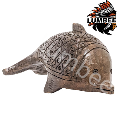 Handcrafted Wooden Dolphin Statue Home Decoration