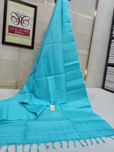 Sky Blue Pure Silk Soft Handloom