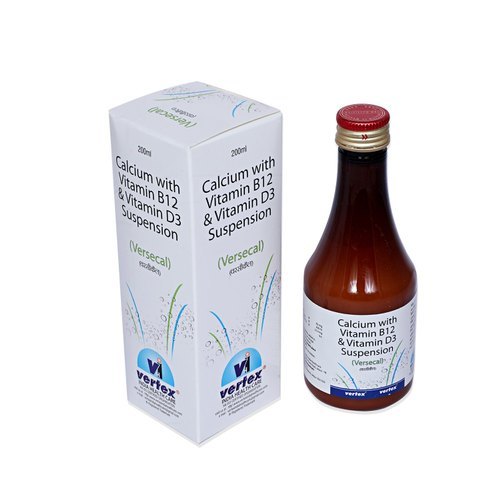Calcium 82 mg Vitamin D3 200 IU and Vitamin B12 25mcg Syrup