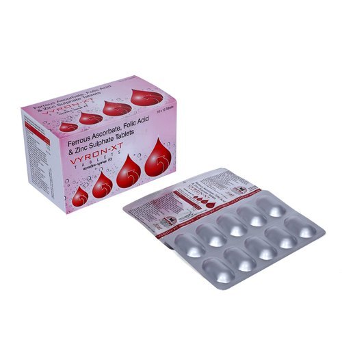 Ferrous Ascorbate 100mg Folic Acid 15mg and Zinc Sulphate 225mg Tablets