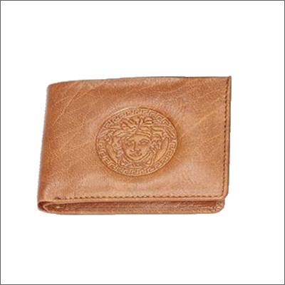Mens Brown Printed Leather Wallet