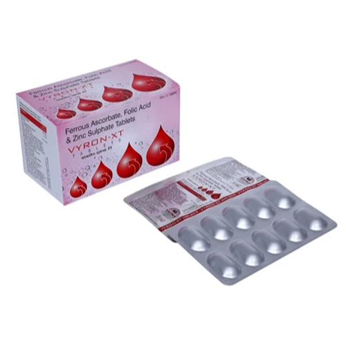 Ferrous Ascorbate 100mg Folic Acid 15mg and Zinc Sulphate 225mg Tablet