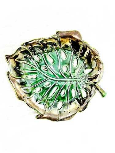 Leaf Design Ceramic Salad Platter