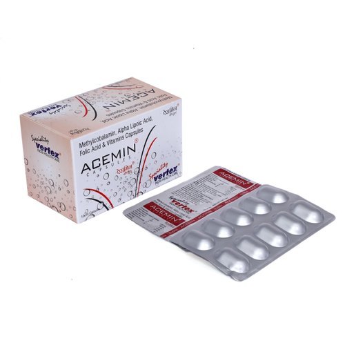 Alpha Lipoic Acid 100mg Methylcobalamin 1500mcg Folic Acid 15mg and Vitamins Capsules