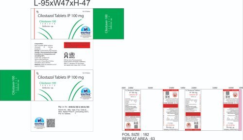 Cilostazol 100mg Tablets