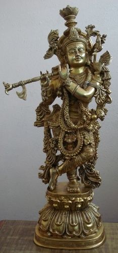 Lord Krishna Statue of Brass