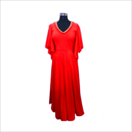 Washable Ladies Red Gown