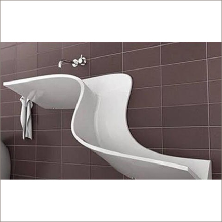 White Corian Design Bathroom Vanity