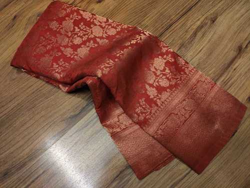 Khadi Georgette silk saree with gold jarie