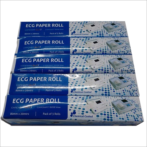 BPL Cardiart 6208 View 3 Channel ECG Paper Roll - Tear Resistant Paper White | Flawless Finish Excellent Legibility