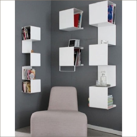 Durable White Bookcase Showcase Design