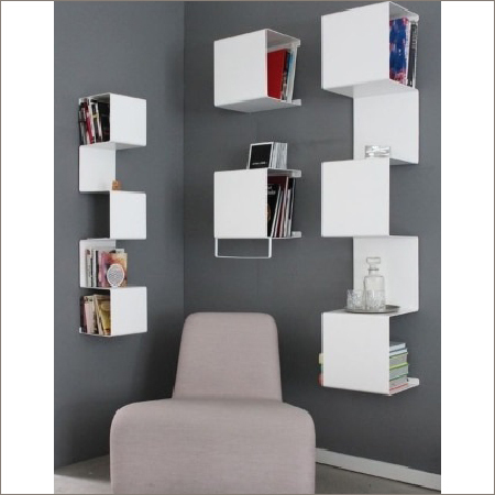 White Bookcase Showcase Design