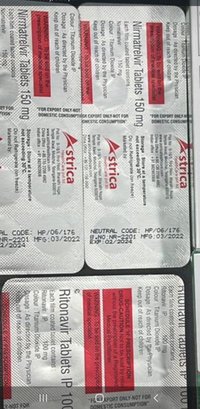Nirmatrelvir 150mg Tablets  Ritonavir 100mg Tablet