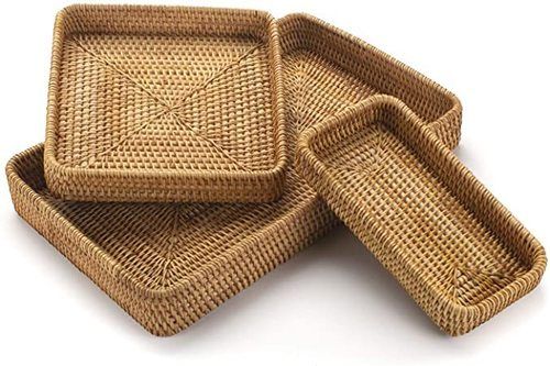 Handmade Rattan Rectangle Serving Tray